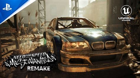 Need For Speed Most Wanted Remake Unreal Engine Amazing Showcase L Concept Trailer YouTube