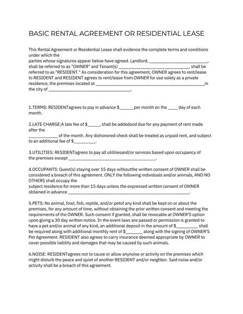 Rental Agreement Templates Lease Agreement Rental Property Property Management Being A