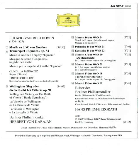 Ludwig Van Beethoven Egmont Wellingtons Victory Military Marches Herbert Von Karajan