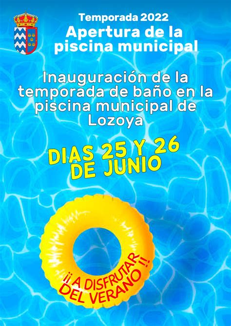 Apertura De La Piscina Municipal Ayuntamiento De Lozoya