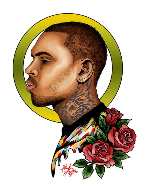 Digitial Portrait Chris Brown On Behance