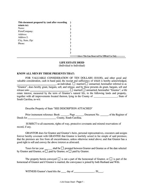 Life Estate Deed Example Fill Out And Sign Printable Pdf Template Sexiezpix Web Porn