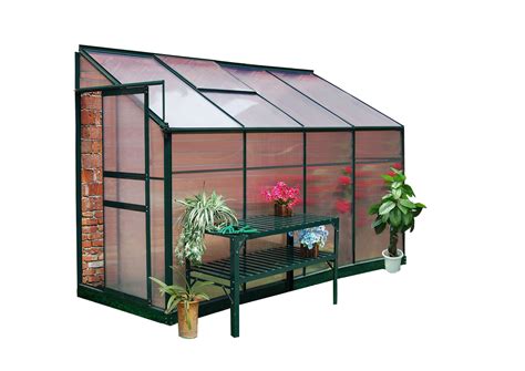 The door can be placed on the left gable end or the right gable end as pictured. China Lean to Greenhouse with UV Twin-Wall Polycarbonate ...