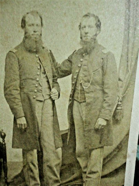 2 Civil War Union Officers Cdv From Album Antique Price Guide