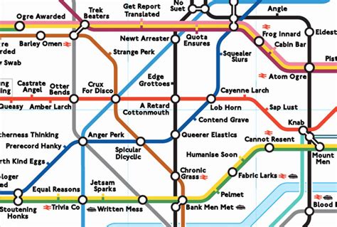 Anagram Map Of The London Underground