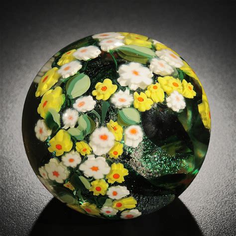 Daisies Paperweight By Shawn Messenger Art Glass Paperweight Artful Home