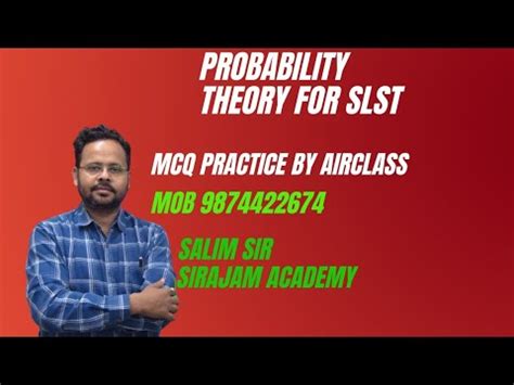 Slst Mathematics Lecture Probability Probability Theory Mcq