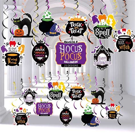 Hocus Pocus Party Hanging Swirl Halloween Hanging Swirl Decorations