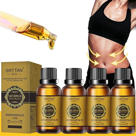 4pcs belly drainage ginger oil 10ml slimming tummy ginger oil natural drainage ginger oil