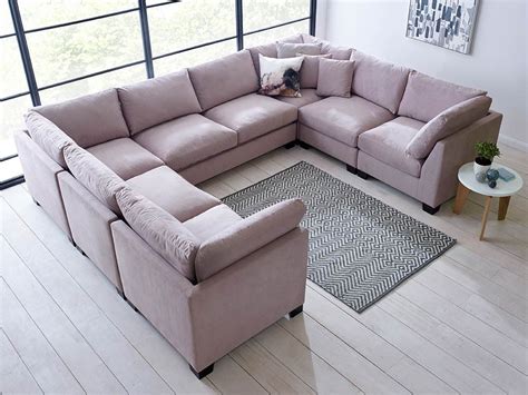 Stunning U Shaped Sectional Sofa Available In Over 30 Different Colours