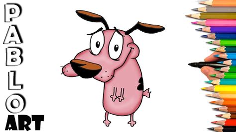 How To Draw Courage The Cowardly Dog Learn To Draw Step By Step Youtube