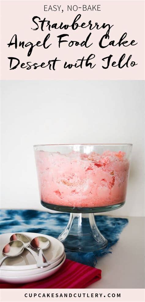 2.fold in whipped topping and set aside. Best Ever Strawberry Jello Angel Food Cake Dessert Recipe