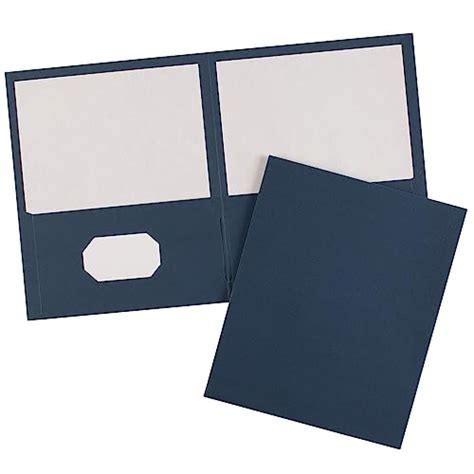 Two Pocket Folders With Two Business Card Holders