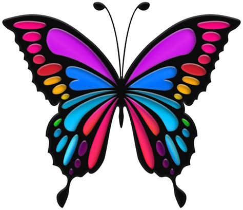 Colorful Butterfly Png Clip Art Image Butterfly Drawing Flower