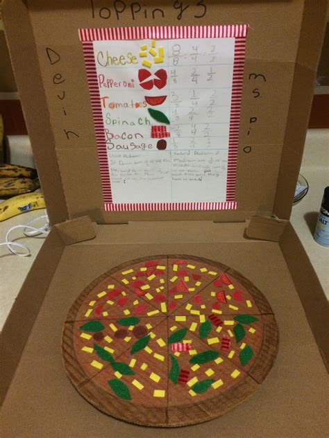 Pushing and pulling toys and activities for kids. Our pizza fraction project | Math crafts, Pizza project