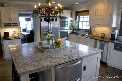 This Kitchen With Sex Appeal Has Blue Ice Granite Island And Absolute