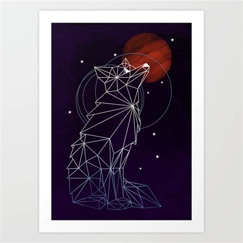 Fox In The Stars Art Print By Littleclyde Society6