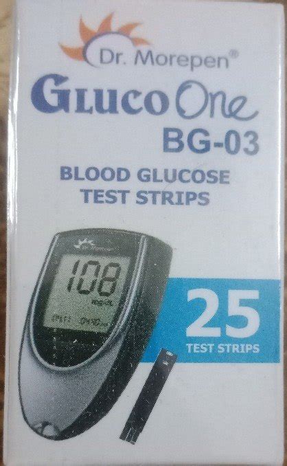1 50 Mmol L Dr Morepen Gluco One Bg 03 25 Strips Blood Glucose Test