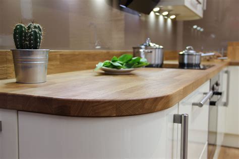 Solid Oak Worktop Curved End Detail Solid Wood Worktops Kitchen