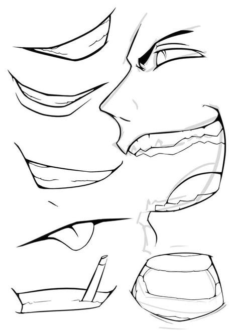 Pin By Scarfum Munchum On “passo A Passo “ Mouth Drawing Anime Mouth