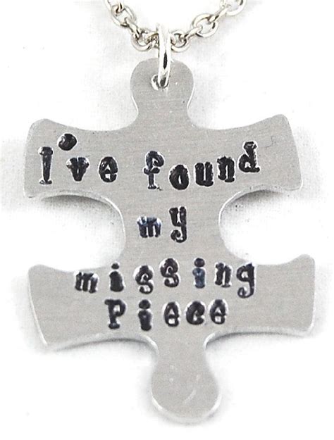 I Ve Found My Missing Piece Puzzle Piece Necklace Or Etsy Uk Puzzle Piece Necklace Puzzle