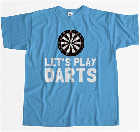 Lets Play Darts With Dartboard Mens T Shirt Ebay