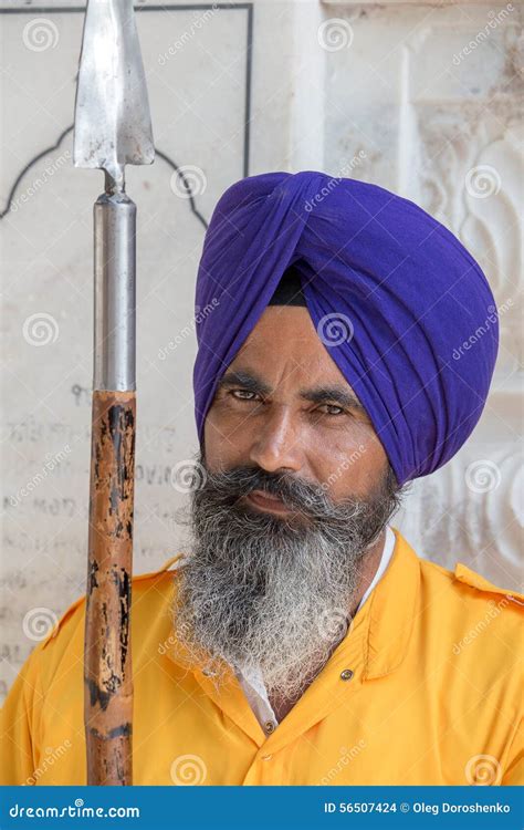 Sikh Man Visiting The Golden Temple In Amritsar Punjab India Editorial Stock Image Image Of