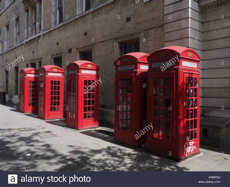 5 K2 Red Telephone Kiosks Stock Photo Alamy