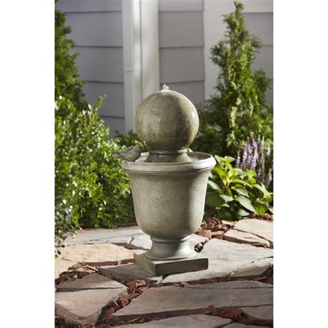 Style Selections Lighted Contemporary Fountain 236 In H Resin Fountain