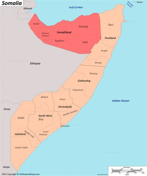 Somaliland Location On The Africa Map Ontheworldmap C