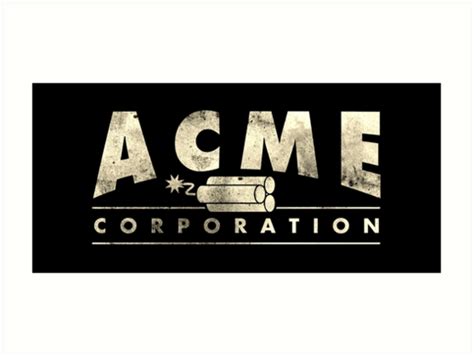 Acme Corporation Logo Art Prints By Unconart Redbubble