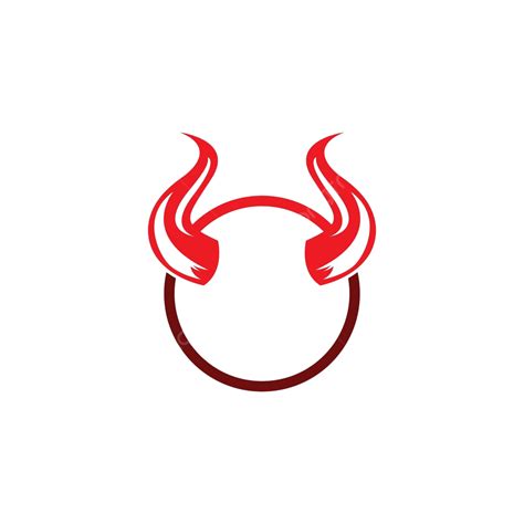 plantilla de ilustración para un logotipo de icono vectorial con cuernos de diablo vector png