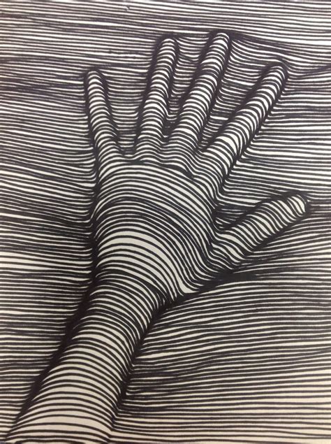 Hand Line Drawing Illusion Kerri Urbina