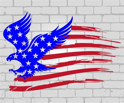 Distressed American Eagle Flag Svg American Eagle Flag Svg Etsy