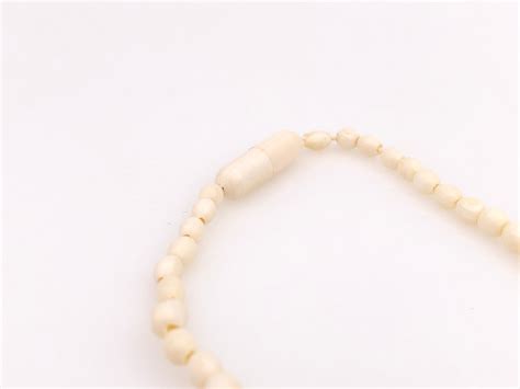 Lot Hand Carved Ivory Beaded Graduated Necklace