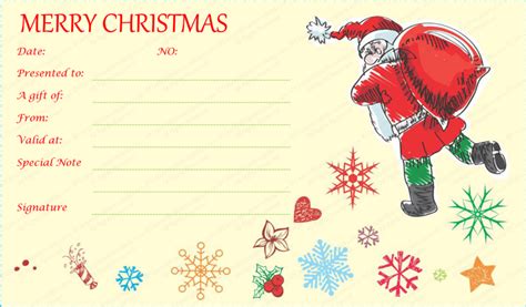 Santa Gift Certificates Printables