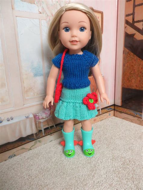 Wellie Wisher Knitted Skirt And Top Outfit Etsy Skirt And Top