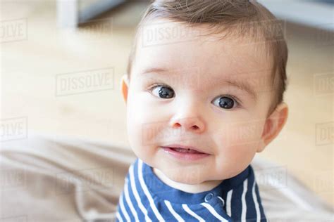 Baby Smiling Portrait Stock Photo Dissolve