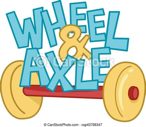 Typography Illustration Featuring The Phrase Wheel And Axle Sitting On