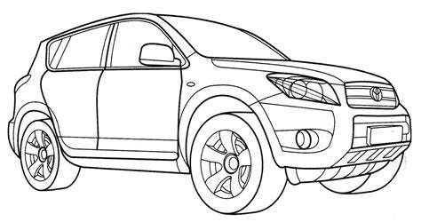 Toyota Rav4 Car Coloring Pages Sketch Coloring Page