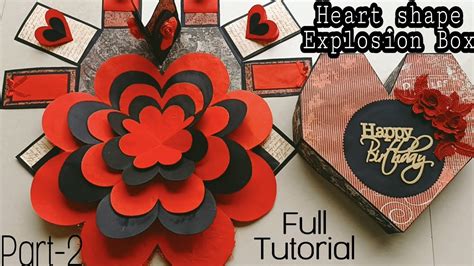 How To Make Heart Shape Explosion Box Part 2how To Make Heart Shape