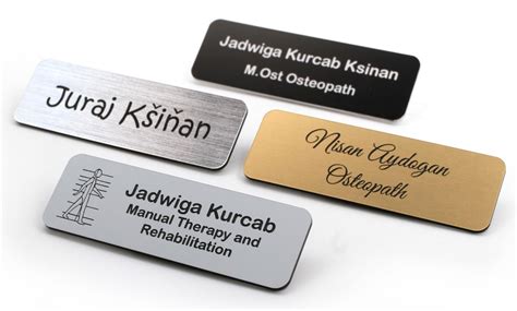 Buy Personalised Premium Name Badge Staff Id Tag With Pin Design Your