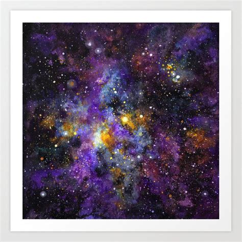 Purple Galaxy Art Print By Caroline Krzykowiak X Small