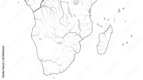 Africa Map Outline With Rivers