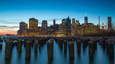 City wallpapers, background,photos and images of city for desktop windows 10 macos, apple iphone and android mobile. The Port Manhattan New York City Sunset Dusk Landscape 4k Ultra Hd Desktop Wallpapers For ...