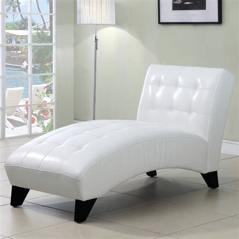 top   white leather chaise lounges