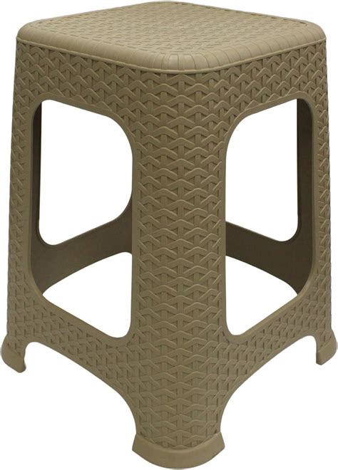 Newmark Large Rattan Stackable Stools Step Stool Plastic Indoor Outdoor