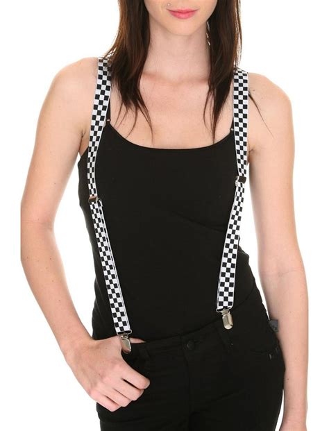 Black And White Checkered Suspenders Hot Topic