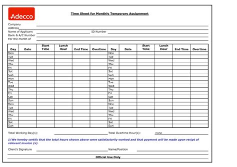 6 Best Images Of Microsoft Office Timesheet Templates Printable Free
