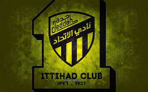 Download Wallpapers Al Ittihad Club Saudi Arabian Football Team Yellow Background Al Ittihad